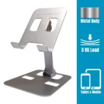 Metal Stand For Phone Tablet Foldable Adjustable And Portable - Image 3
